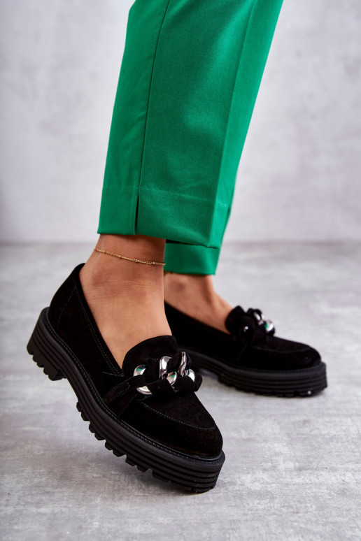 Laura Messi suède zwarte schoenen