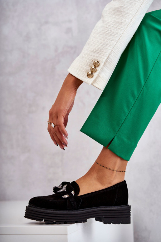 Laura Messi suède zwarte schoenen