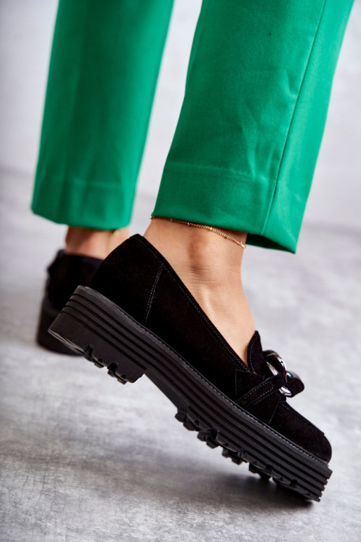 Laura Messi suède zwarte schoenen