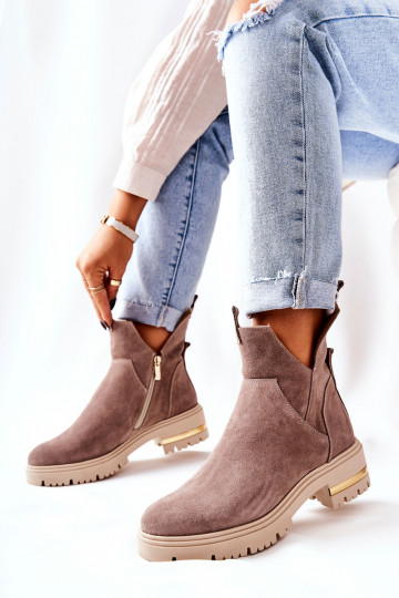 Bottes chauffantes couleur cappuccino Cut Out Tanya