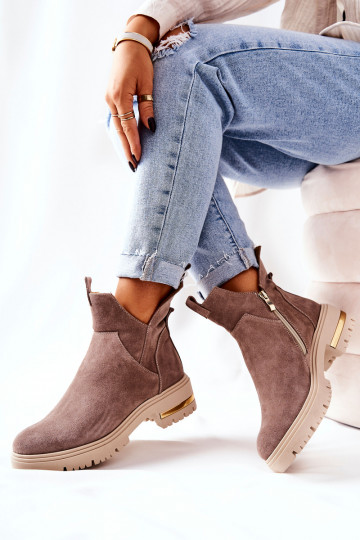 Bottes chauffantes couleur cappuccino Cut Out Tanya 2