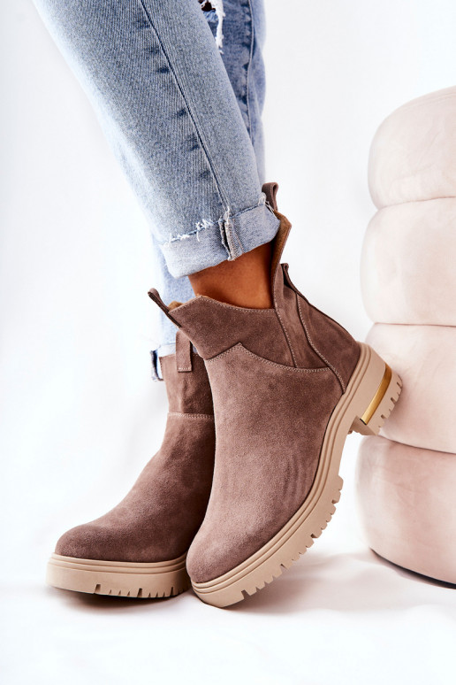 Bottes chauffantes couleur cappuccino Cut Out Tanya