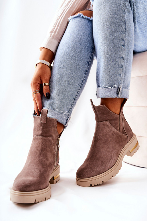 Bottes chauffantes couleur cappuccino Cut Out Tanya