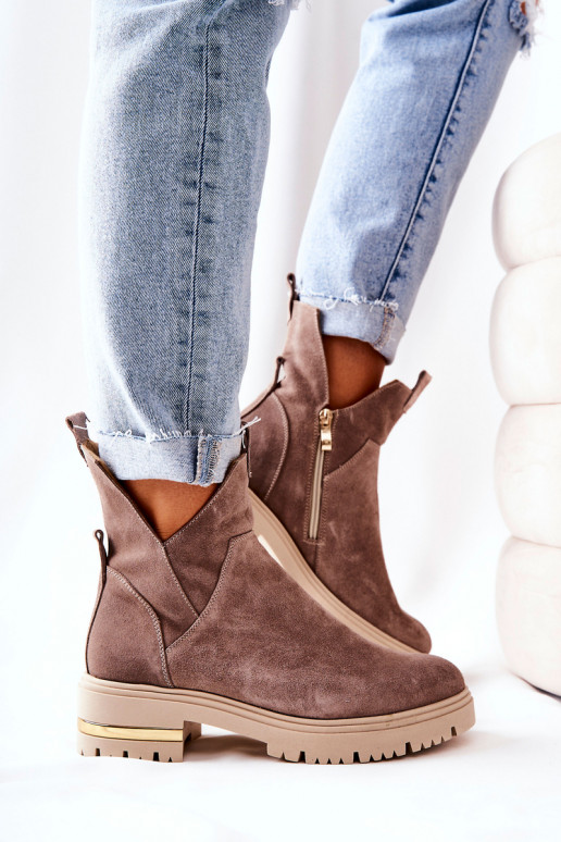 Bottes chauffantes couleur cappuccino Cut Out Tanya