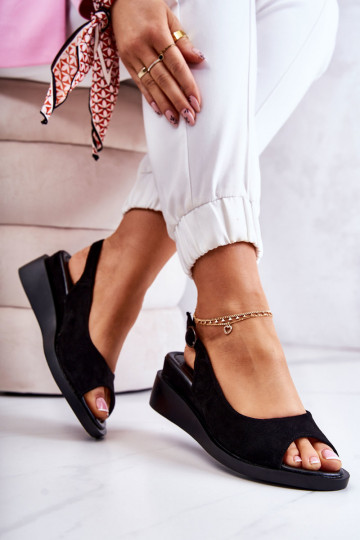 Camille suède sandalen met...