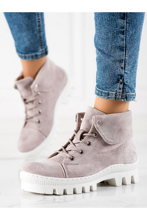 Boots femme violet clair S.Barski