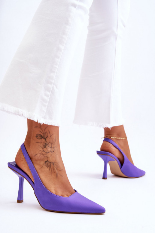 Talons hauts à bout pointu Whitley de couleur violette
