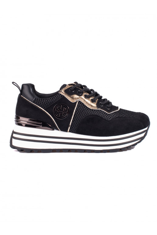Chaussures casual femme Potocki noires à lacets