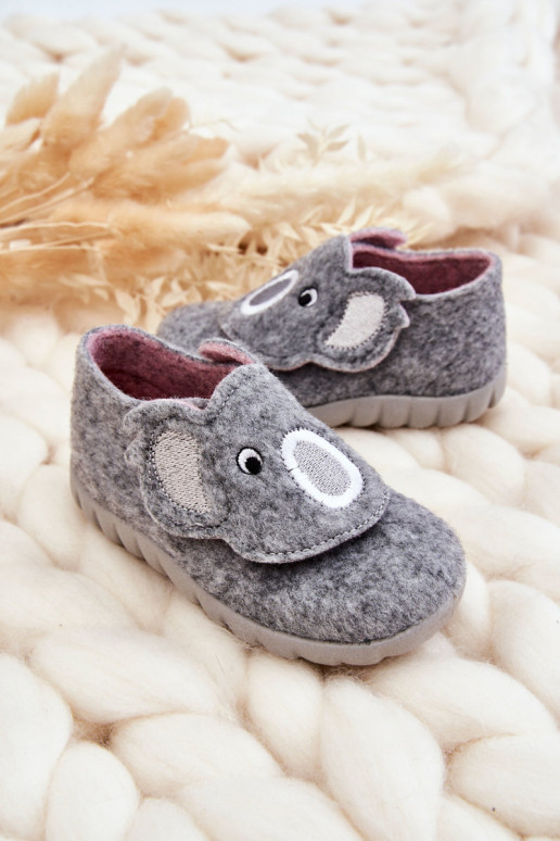 Chaussons enfant Befado Koala couleur gris