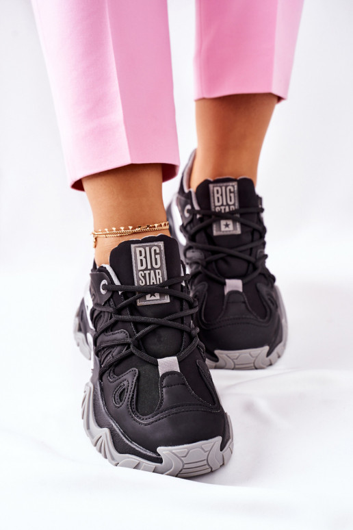 Schwarze Sportschuhe aus Memory Foam...