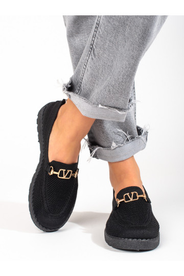 Mocassins en textile noir... 2