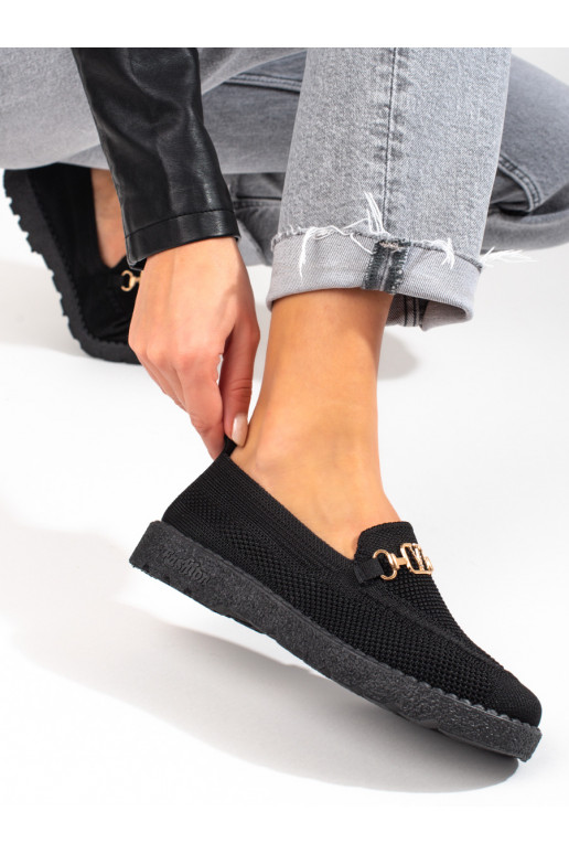 Shelovet zwarte textielmocassins voor... Shelovet zwarte textielmocassins voor...