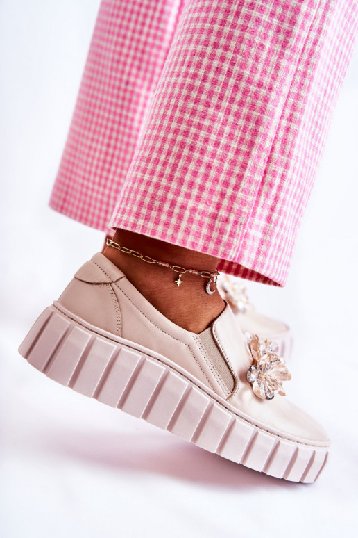 Sneakers Slip-On mit Ornamenten beige... Sneakers Slip-On mit Ornamenten beige...