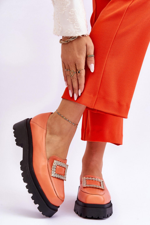 Mocassins oranje kleur Agathe