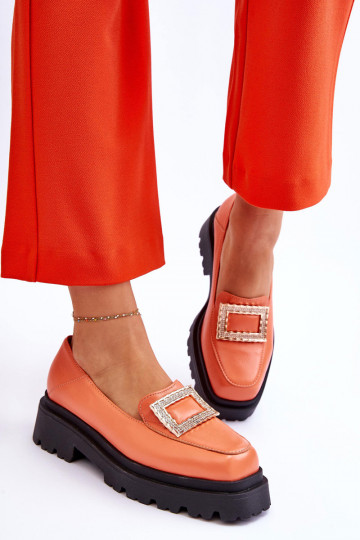 Mocassins oranje kleur Agathe 2