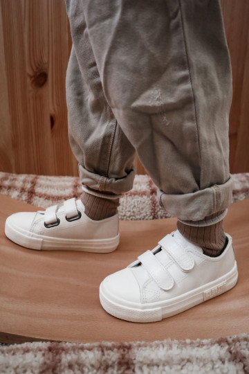 Chaussures de loisirs enfant blanches BIG STAR à fermetures adhésives