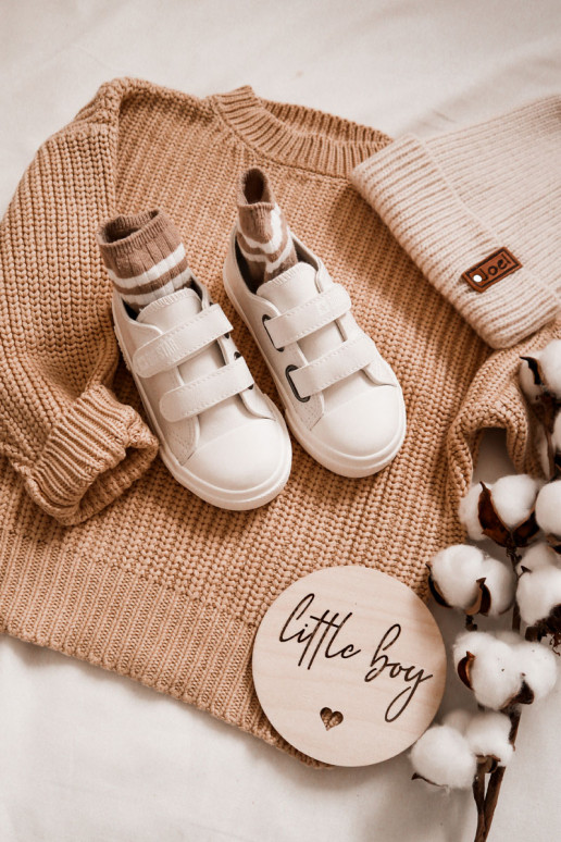 Chaussures de loisirs enfant blanches BIG STAR à fermetures adhésives