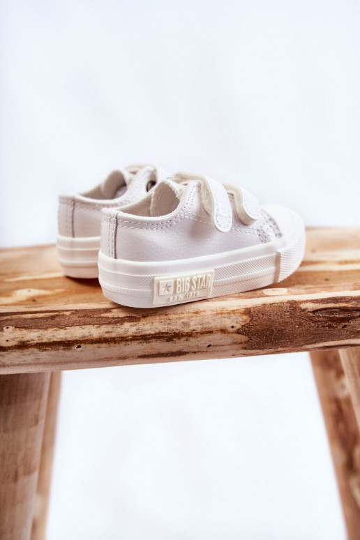 Chaussures de loisirs enfant blanches BIG STAR à fermetures adhésives