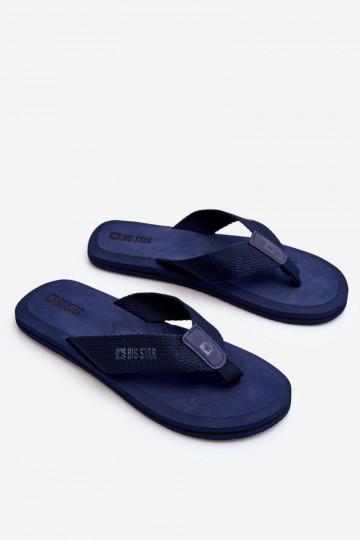Chaussons homme bleu foncé Big Star style japonais