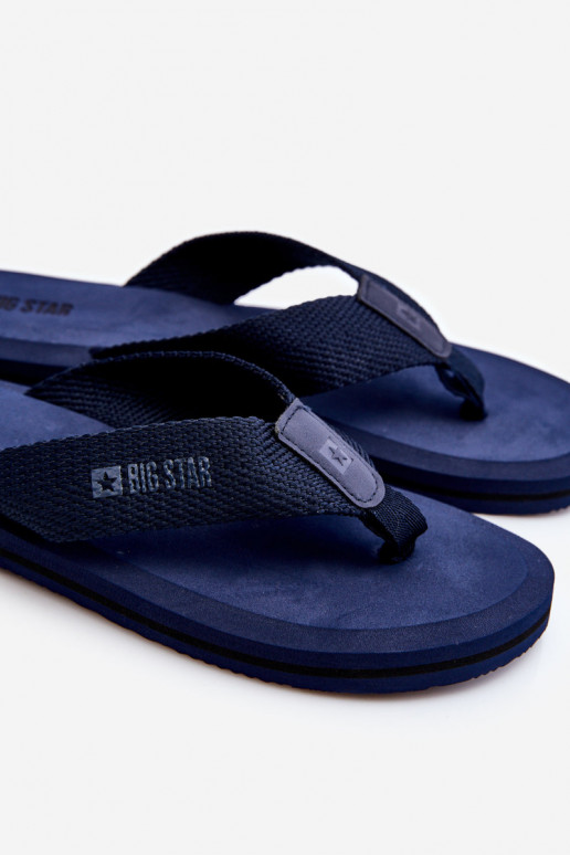 Chaussons homme bleu foncé Big Star style japonais