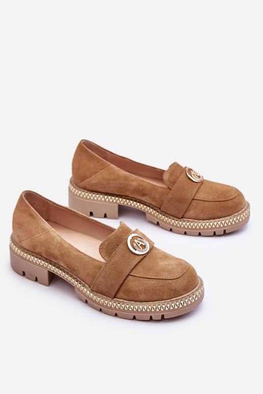 Laverne suède mocassins in beige Laverne suède mocassins in beige