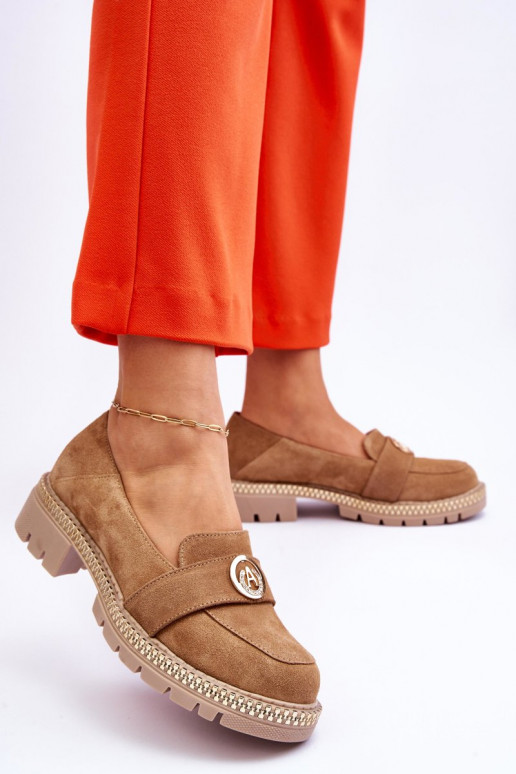 Mocassins Laverne en daim beige