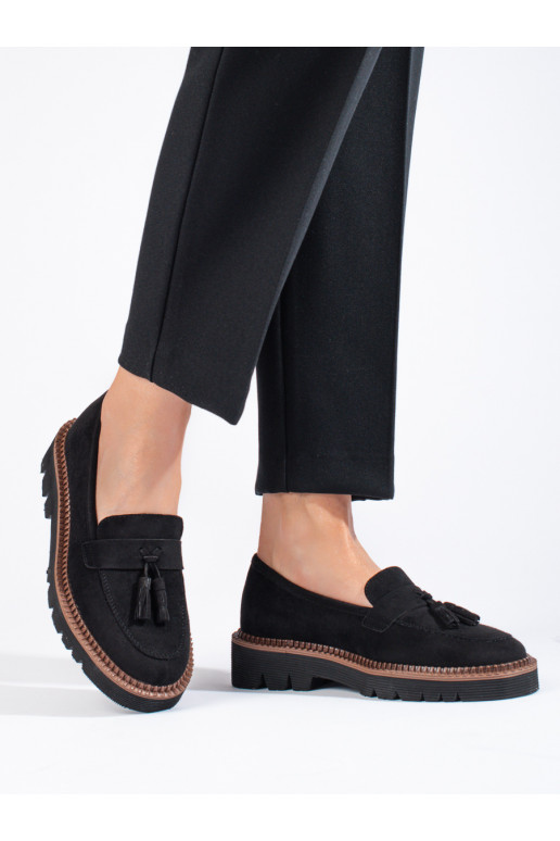 Vinceza zwarte suède mocassins voor... Vinceza zwarte suède mocassins voor...