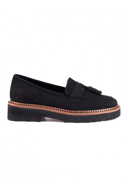 Mocassins Vinceza en daim noir pour...