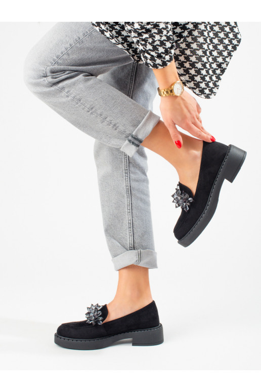 Mocassins en daim noir Potocki