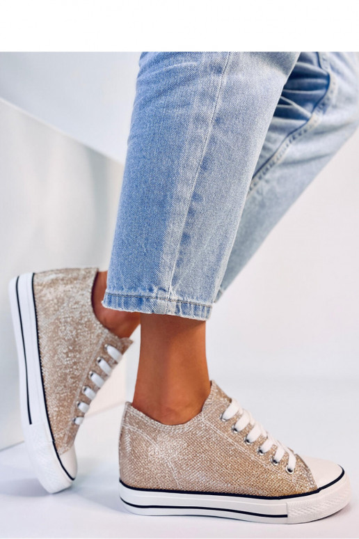 Beige casual platformschoenen