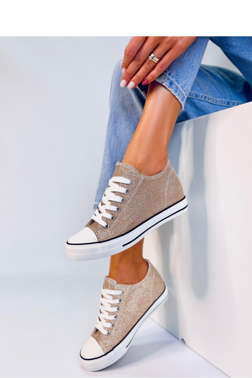 Beige casual platformschoenen
