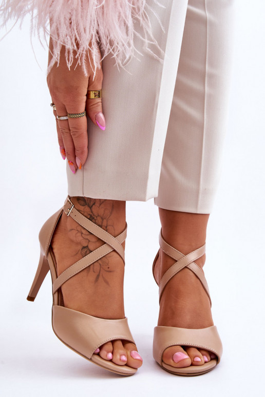 High Heels mit dünnen Absätzen beige Loressa