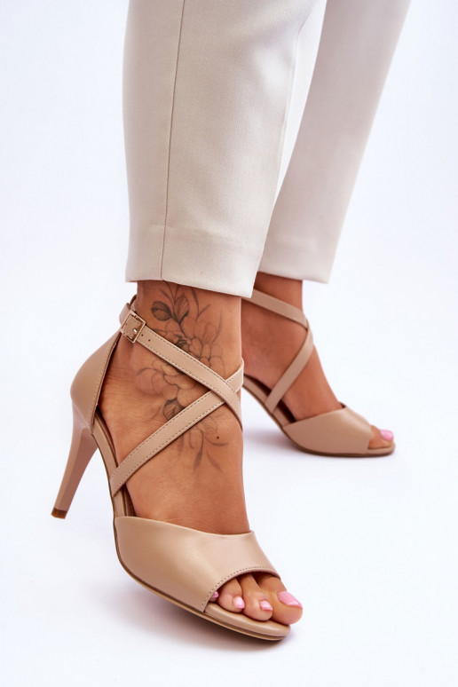 High Heels mit dünnen Absätzen beige Loressa