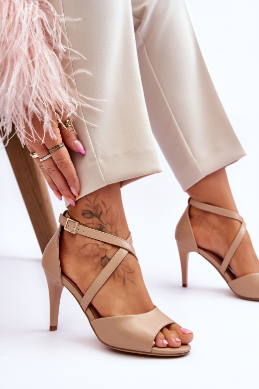 High Heels mit dünnen Absätzen beige Loressa