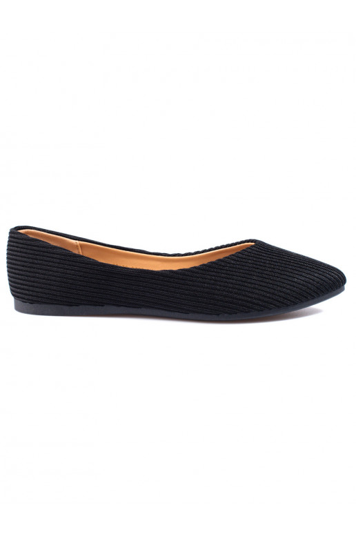 Ballerines textiles de couleur noire Vinceza