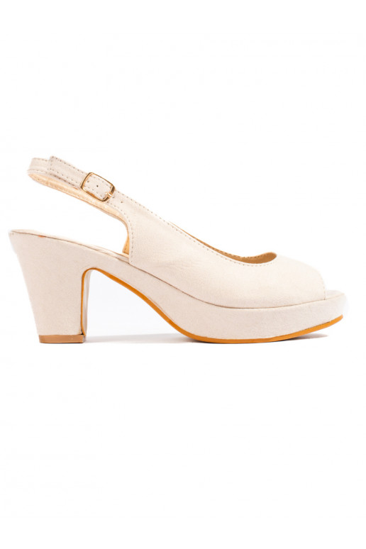 Sandales beige clair en daim Shelovet... Sandales beige clair en daim Shelovet...