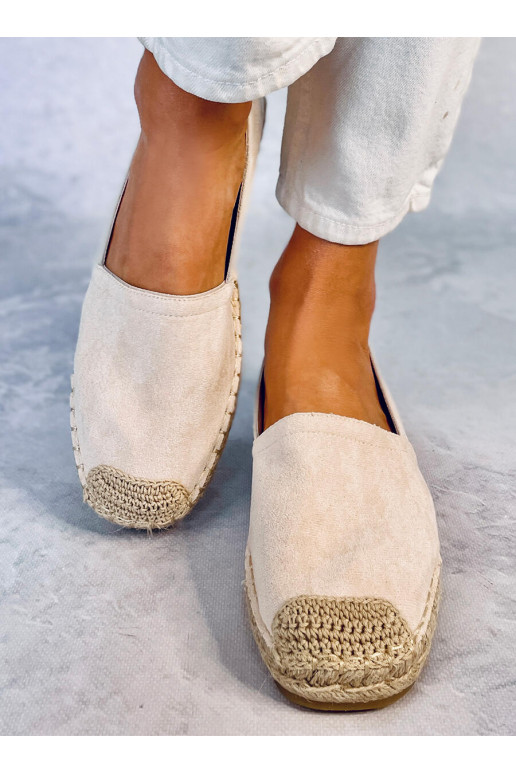 Beige Espadrilles für Damen ZAHN BEIGE