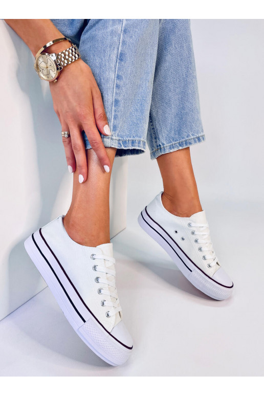 Klassiek model damessneakers FARGIS WIT