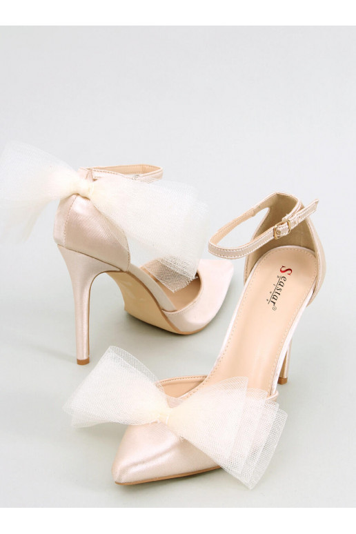 Talons hauts avec ruban de tulle SHEENA BEIGE
