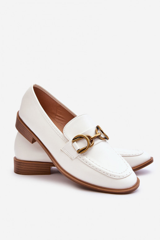 Mocassins pour femmes modèle classique de couleur blanche Lorien