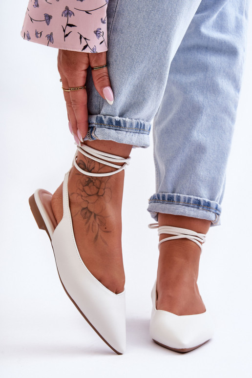 ballerines à lacets blanches Lilly Ann ballerines à lacets blanches Lilly Ann