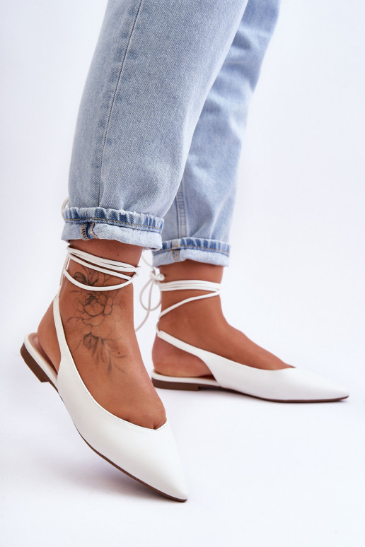 ballerines à lacets blanches Lilly Ann