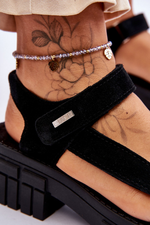 Sandales confortables en daim Big Star couleur noir