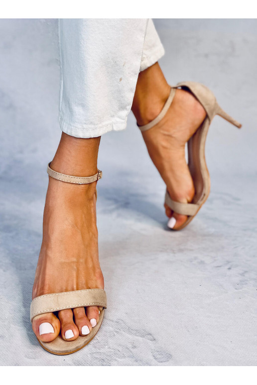 Chaussures à talons hauts MICHELLE de couleur kaki à talon fin