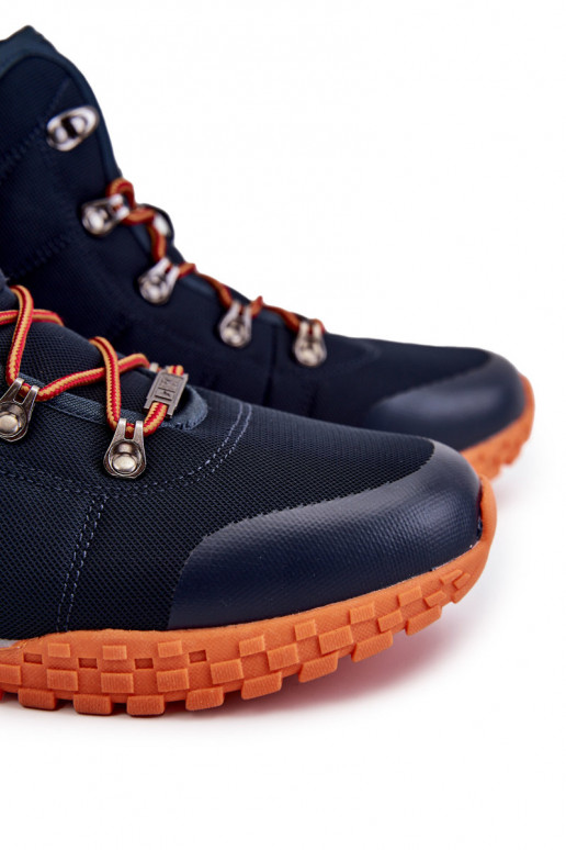 Dunkelblaue Memory Foam Big Star Wanderstiefel für Herren