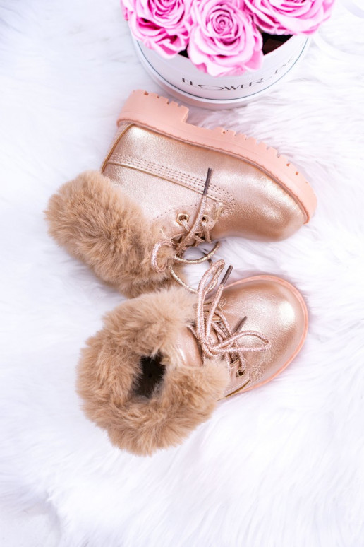Bottes enfant or rose Fobos