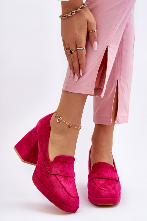 Rosa Adriel-Schuhe für Damen mit breitem Absatz