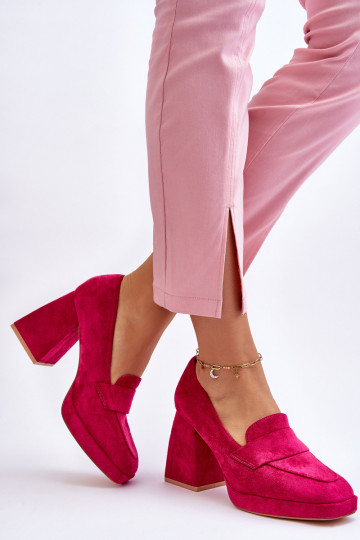 Chaussures Adriel roses pour femme à talon large 2