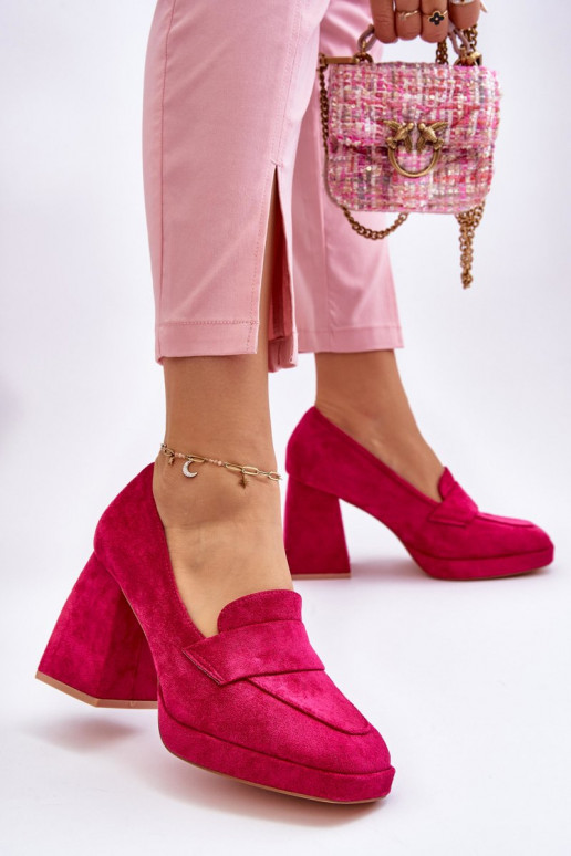 Chaussures Adriel roses pour femme à talon large
