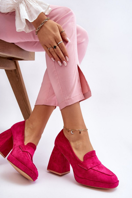 Chaussures Adriel roses pour femme à talon large